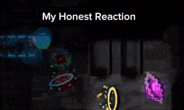 a screenshot of a video game with the words my honest reaction on the bottom