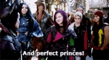 a group of people standing next to each other with the words " and perfect princes " written on the bottom