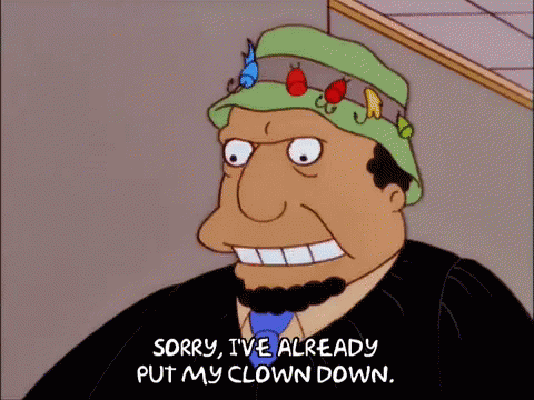 Clown Simpsons GIF - Clown Simpsons Sorry GIFs