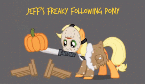 Freaky Pony Jesffs Freaky Following Pony GIF - Freaky Pony Jesffs Freaky Following Pony Pumpkin GIFs