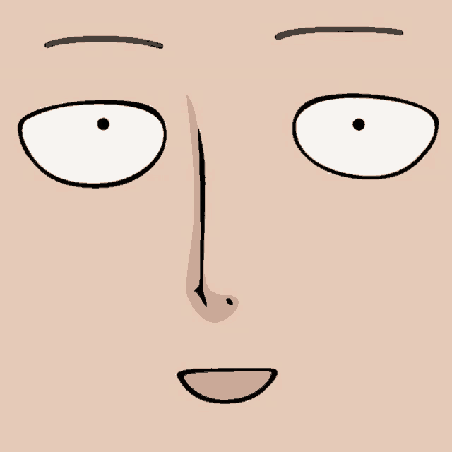 a cartoon drawing of a man 's face with big eyes and a smile