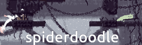 a video game called spiderdoodle is displayed on a screen