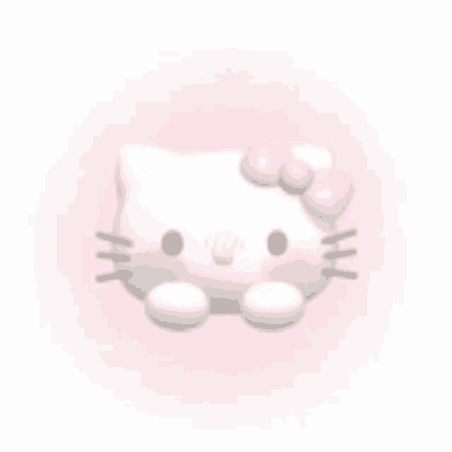 a hello kitty icon with a pink bow on its head on a pink background .
