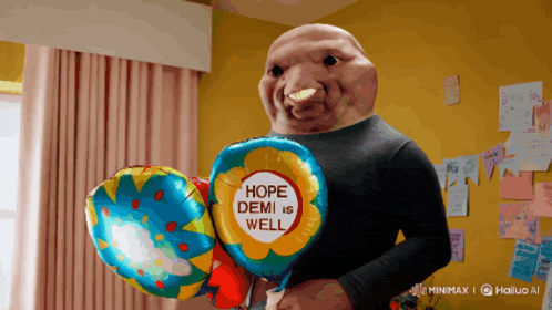 a balloon that says hope demi is well