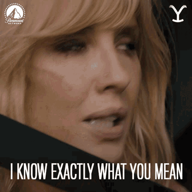 I Know Exactly What You Mean Beth Dutton GIF - I Know Exactly What You Mean Beth Dutton Kelly Reilly GIFs