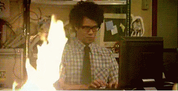 The It Crowd Flame GIF - The It Crowd Flame Fire GIFs