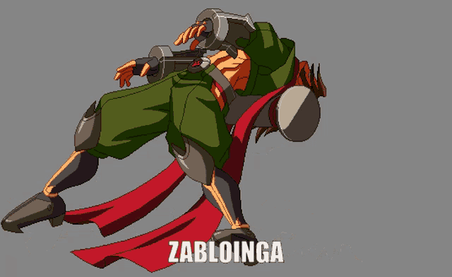 a cartoon of a man with the word zabloinga below him