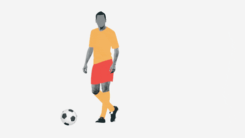a hand holding a black card in front of a soccer ball