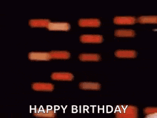 a blurry picture of a woman 's face with the words `` happy birthday '' written on it .