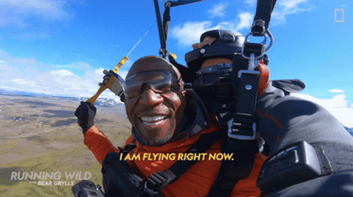 I Am Flying Right Now Terry Crews GIF - I Am Flying Right Now Terry Crews Running Wild GIFs
