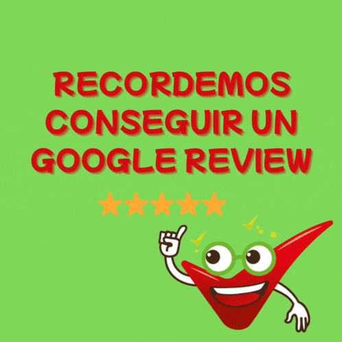 equipo recordemos conseguir un google review with a cartoon check mark