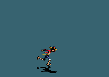 a pixel art of a person with a sword in their hand