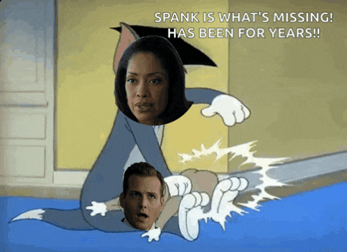 a cartoon of tom and jerry with spank is what 's missing has been for years