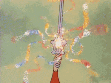 a woman is standing in front of a fireworks display .