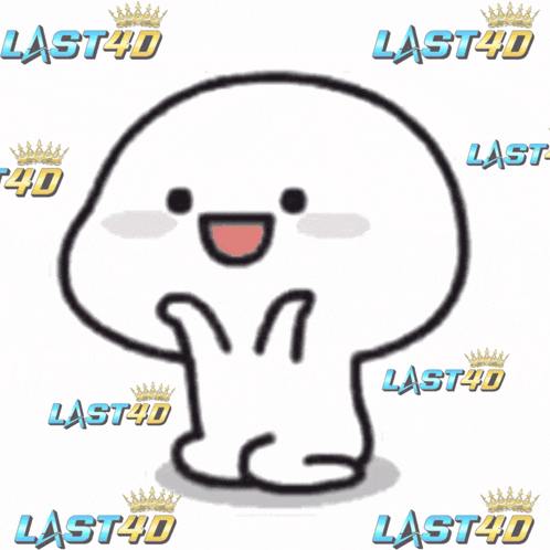a cartoon character with the words last4d written around it