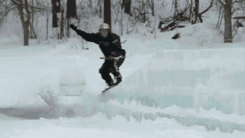 Wakeboarding On A Ice Rail GIF - Wakeboarding Ice Rail Winter GIFs