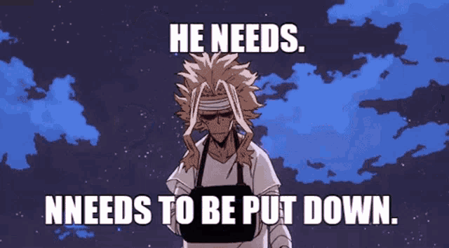 All Might Needs To Be Put Down GIF - All Might Needs To Be Put Down GIFs