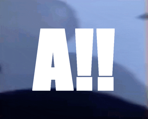 a white a on a blue background with a shadow