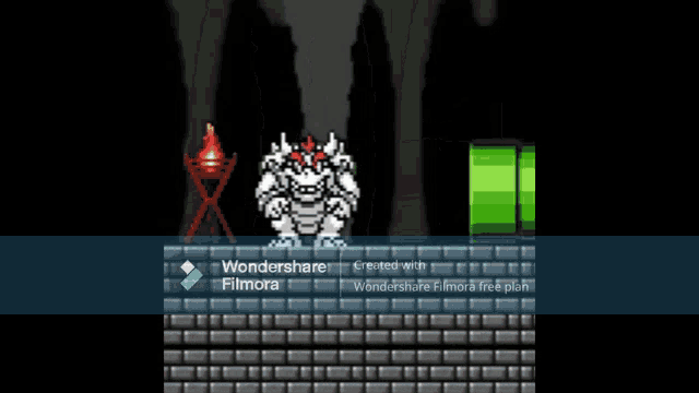 a screenshot of a video game character with the words wondershare filmora below it