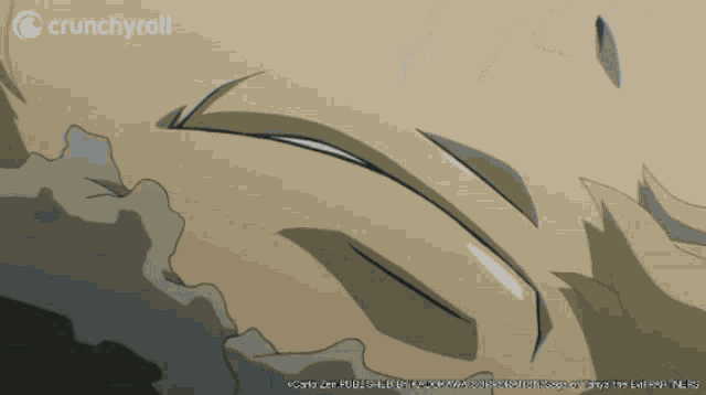 a close up of a crunchyroll advertisement