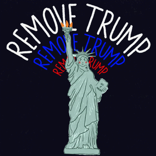 Remove Trump Statue Of Liberty GIF - Remove Trump Statue Of Liberty Lady Liberty GIFs