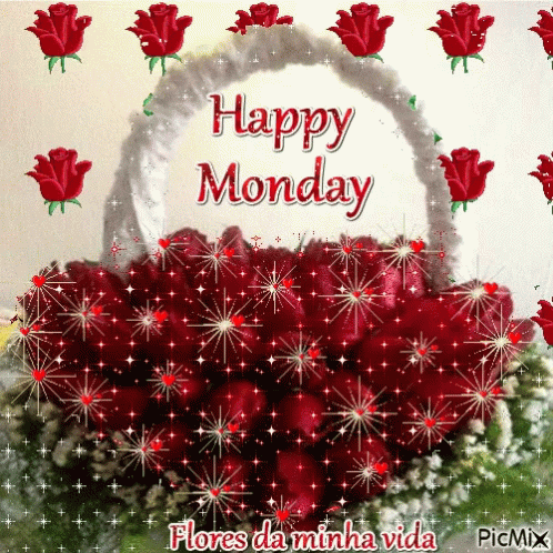 Happy Monday Flowers GIF - Happy Monday Flowers Shining GIFs