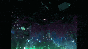 a girl with purple hair and a white dress is dancing in a video game .