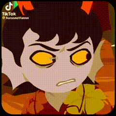 a cartoon character with a very angry look on his face and orange eyes .