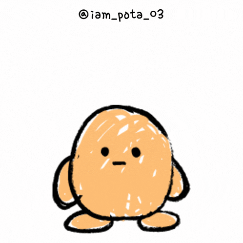 a cartoon drawing of a potato with the name iam_pota_03 at the bottom