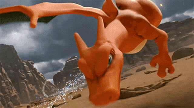 a dragon is flying through the air in a video game
