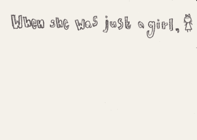 when she was just a girl she expected the world but it flew away from her reach so she ran away in her sleep