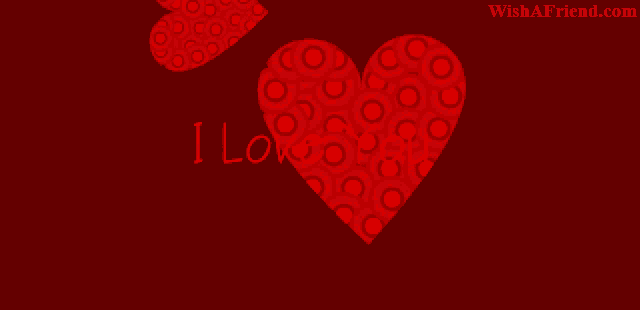 a red heart with the words " i love you " written on it