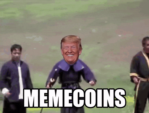 a meme coin with donald trump 's head on it
