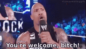 The Rock Youre Welcome GIF - The Rock Youre Welcome Youre Welcome Bitch GIFs