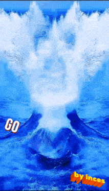 a picture of a volcano with the words go by inces