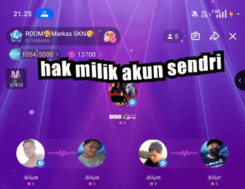 a screen shot of a video game with the words hak milik akun sendiri