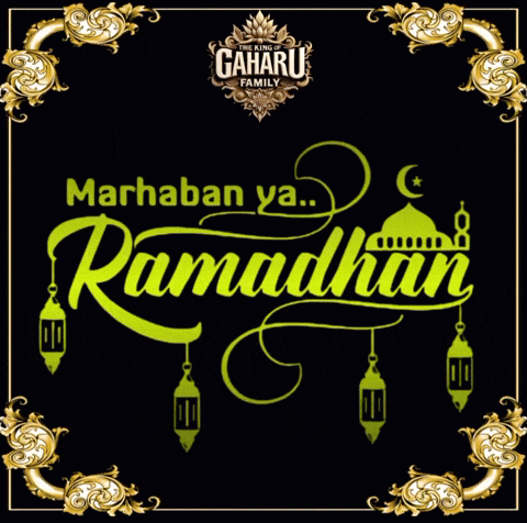 a poster that says marhaban ya ramadhan in green
