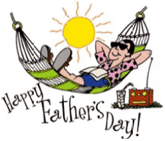 a man is laying in a hammock with the words happy father 's day