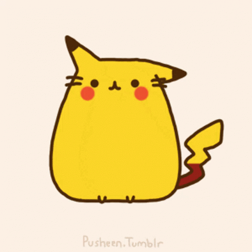 Pikachu Pusheen GIF - Pikachu Pusheen Yellow GIFs