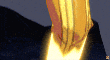 a cartoon drawing of a person 's hand with a red circle that says ' a ' on it