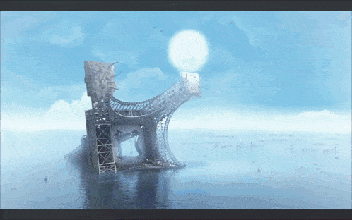 a bridge in the middle of a body of water