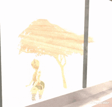 a room with a window and the words im on avaaa on the top
