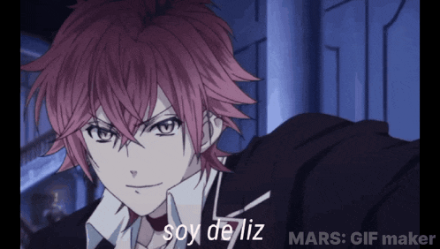 a picture of a boy with red hair and the words soy de liz