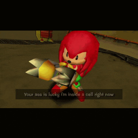 a screenshot of a video game says your ass is lucky i m inside a cell right now