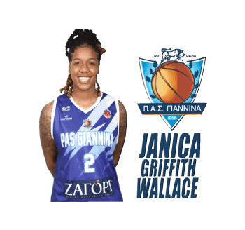 a basketball player with the name janica griffith wallace on her shirt