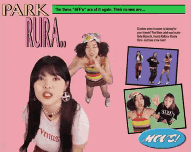 a poster for park tura shows a girl in a white shirt