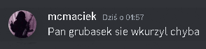 a silhouette of a person in a purple circle with the words pan grubasek sie wkurzyl chyba