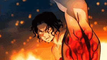a cartoon of a man with a bloody arm