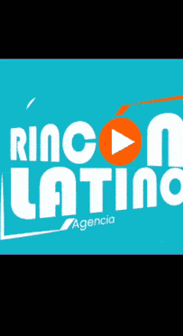 a logo for rincon latino agency with a play button