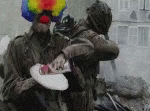 Clown War GIF - Clown War Worldwar GIFs